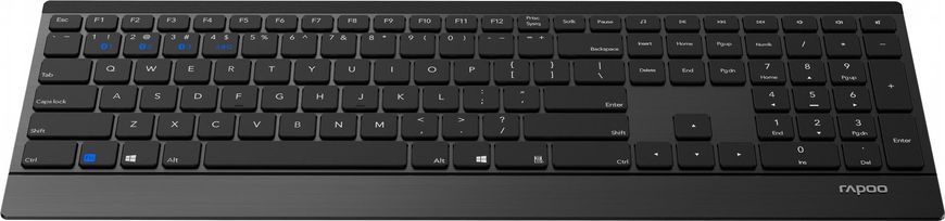 Клавіатура бездротова Rapoo E9500M Wireless Black (E9500M Black) [616823]