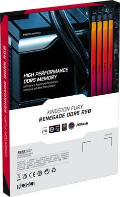Модуль пам`яті DDR5 2x24GB/8400 Kingston Fury Renegade RGB (KF584CU40RSAK2-48) [619618]
