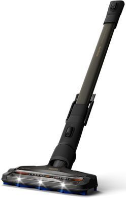 Пилосос Philips безпровідний Aqua Plus, вологе прибирання, конт пил -0,6л, автон. робота до 80хв, НЕРА, турбощітка, LED підсвітка, насадка 360, чорний (XC8349/01) [12330]