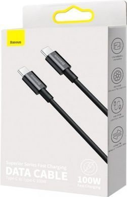 Кабель Baseus Superior Series Fast Charging Data Cable Type-C to Type-C 100W 2m Black (CATYS-C01) [802439]