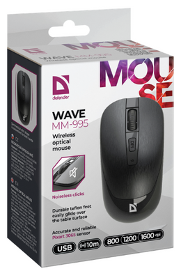 Миша Defender Wave MM-995 Wireless BLACK (52995) [200818]