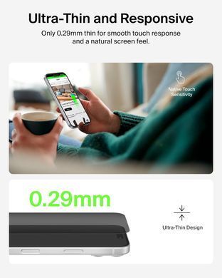 Захисне скло Belkin для iPhone 17 Pro, Privacy TemperedGlass (1 Pack) (OVA213HQ) [112120]