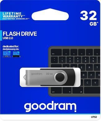 Флеш-накопичувач USB2.0 32GB Goodram UTS2 (Twister) Black (UTS2-0320K0R11) [607049]