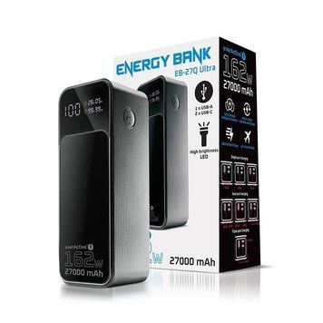 Універсальна мобільна батарея everActive 27000mAh Black (EB-27Q Ultra) [618601]