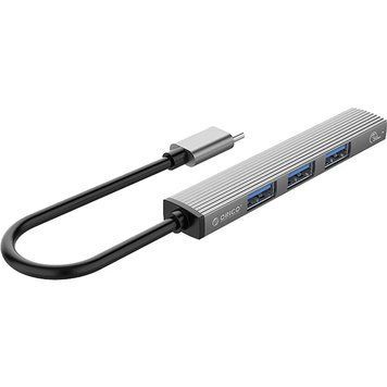 USB-хаб Orico AH-13-GY-BP USB Type-C 4-в-1 (CA913534) [605158]