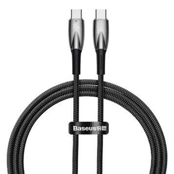 Кабель Baseus Glimmer Series Fast Charging Data Cable Type-C to Type-C 100W 1m Black (CADH000701) [802513]