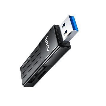 USB-хаб HOCO HB20 Mindful 2-in-1card reader(USB3.0) Black (6931474735218) [802762]