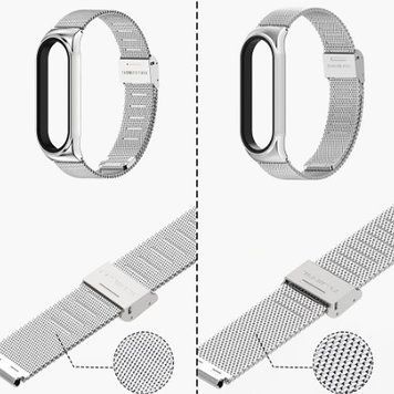 Ремінець BeCover Metal для Xiaomi Mi Smart Band 7 Silver (707494) [615376]