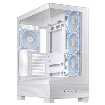 Корпус Asus A31 Plus White Tempered Glass без БЖ (90DC00R3-B19000) [614352]