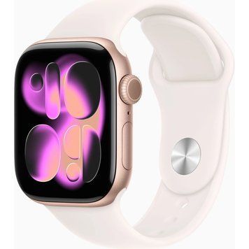 Смарт-годинник Apple Watch Series 11 GPS 42mm Rose Gold Aluminium Case with Light Blush Sport Band - M/L (MEU44RK/A) [728179]