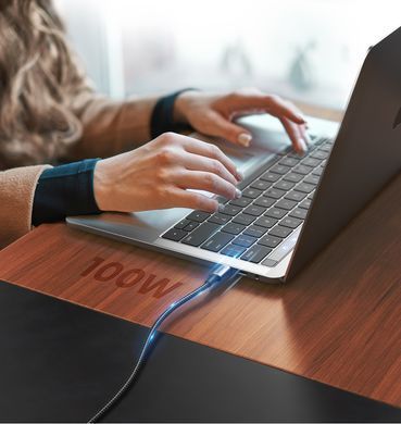 Кабель UGREEN US334 USB-C to USB-C PD Fast Charging 90 Degree Cable 5A Max Black 2m (UGR-70645) [806658]