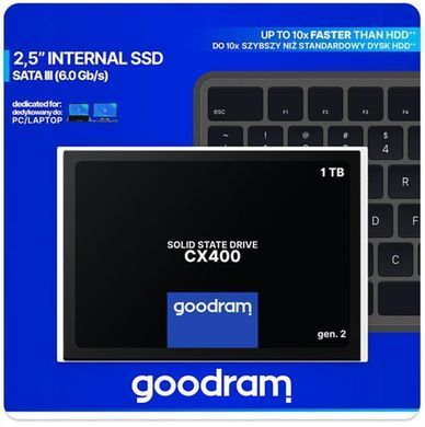 Накопичувач SSD 2ТB Goodram CX400 Gen.2 2.5" SATAIII 3D TLC (SSDPR-CX400-02T-G2) [615419]