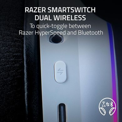 Гарнітура ігрова Razer Barracuda X Chroma, BT/WL, RGB, білий (RZ04-05220200-R3M1) [107503]