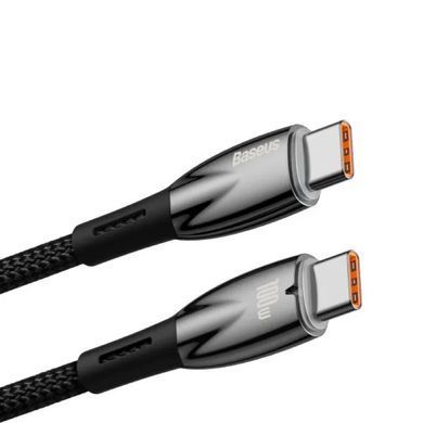 Кабель Baseus Glimmer Series Fast Charging Data Cable Type-C to Type-C 100W 1m Black (CADH000701) [802513]