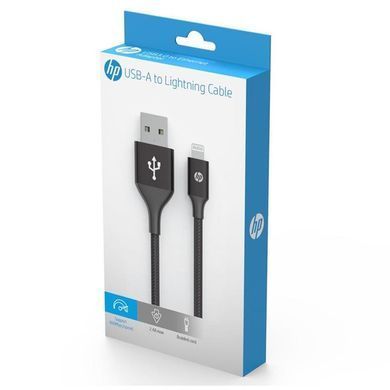 Кабель HP USB - Lightning (M/M), 2 м, чорний (DHC-MF100-2M) [603833]