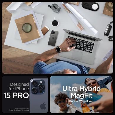 Чохол-накладка Spigen Ultra Hybrid MagFit для Apple iPhone 15 Pro Graphite (ACS06716) [602132]
