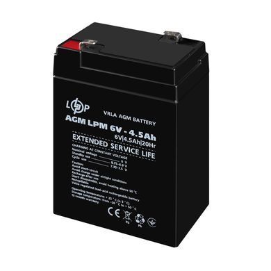 Акумулятор AGM LPM 6V - 4.5 Ah (LP3860) [900215]