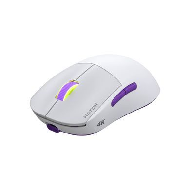 Миша бездротова Hator Quasar 2 Ultra 4K Wireless White/Lilac (HTM571WL) [616825]