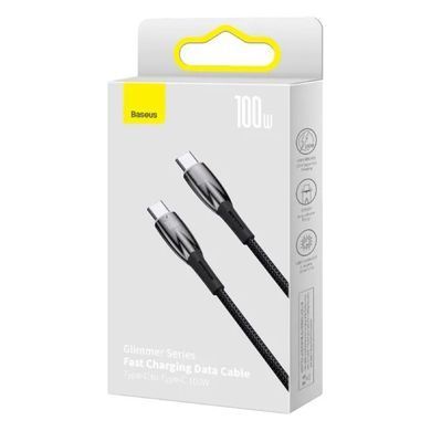 Кабель Baseus Glimmer Series Fast Charging Data Cable Type-C to Type-C 100W 1m Black (CADH000701) [802513]