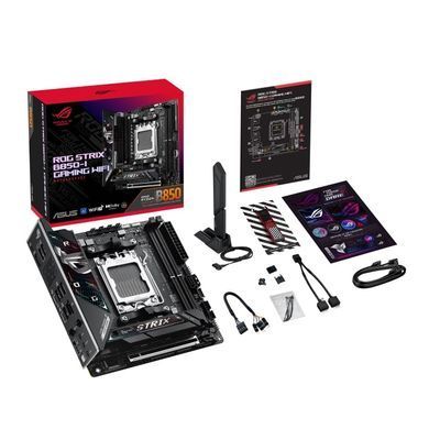 Материнcька плата ASUS ROG STRIX B850-I GAMING WIFI sAM5 B850 2xDDR5 M.2 HDMI USB Type-C Wi-Fi BT mITX (90MB1K30-M0EAY0) [109167]