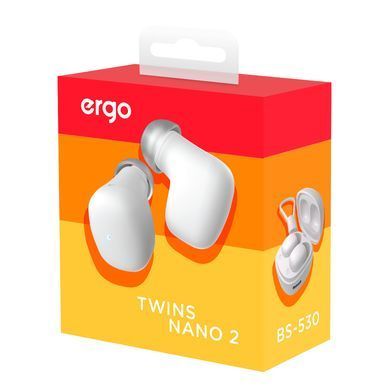 Навушники ERGO BS-530 Twins Nano 2 White (BS-530W) [201298]