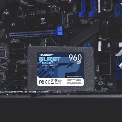 Накопичувач SSD 960GB Patriot Burst Elite 2.5" SATAIII TLC (PBE960GS25SSDR) [611479]