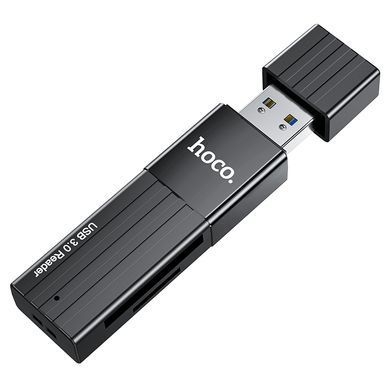 USB-хаб HOCO HB20 Mindful 2-in-1card reader(USB3.0) Black (6931474735218) [802762]