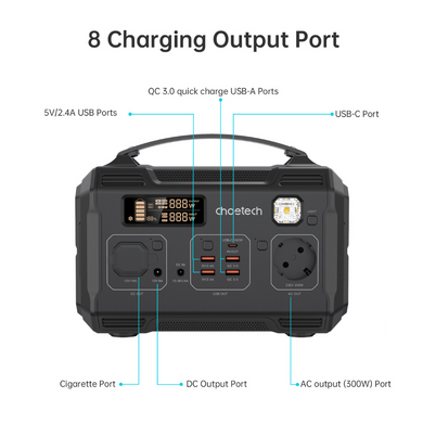 Портативна зарядна станція CHOETECH 300W Powerstation (BS002-V2) [300918]