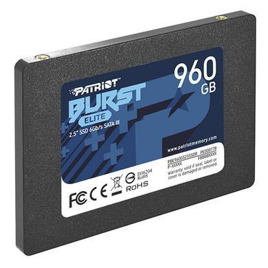 Накопичувач SSD 960GB Patriot Burst Elite 2.5" SATAIII TLC (PBE960GS25SSDR) [611479]