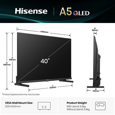 LED-телевізор Hisense 40A5Q (20016113) [202671]