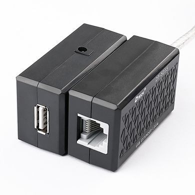 Кабель продовжувач USB 2.0 AM-AF, 60.0м (USB по витій парі RJ 45) Dtech (DT-5015) [402375]