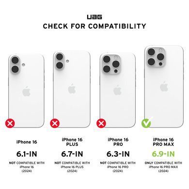 Чохол UAG для iPhone 16 Pro Max, Plyo Magsafe LE, Maroon/Yellow Ombre (114481114780) [108339]