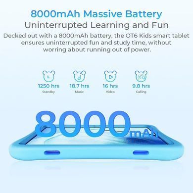 Планшет Oukitel OT6kids 10" HD+ /4GB/64GB/ RK3562 /8000mAh/ 5+2Мп/ WIFI Blue (OT6_Kids_Blue) [405007]