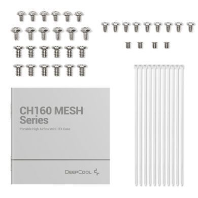Корпус DeepCool CH160 Mesh White без БЖ (R-CH160-WHNMI0-G-1) [611496]
