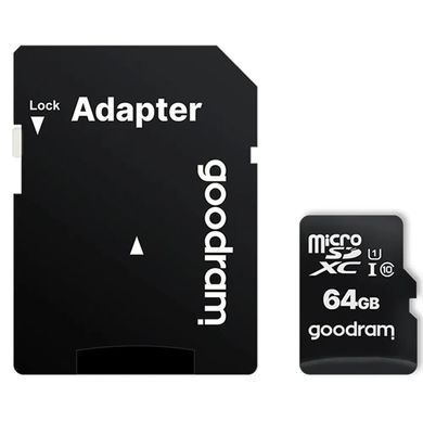Карта пам`ятi MicroSDXC 64GB UHS-I Class 10 Goodram + SD-adapter (M1AA-0640R12) [606930]