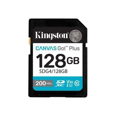 Карта пам'яті Kingston SD 128GB C10 UHS-I U3 V30 R200MB/s (SDG4/128GB) [108950]