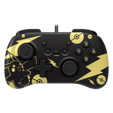 Hori Геймпад проводной Horipad Mini (Pikachu) для Nintendo Switch, Black/Gold (873124009118)