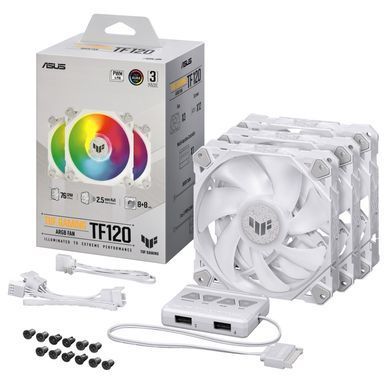 Вентилятор Asus TUF Gaming TF120 ARGB 3IN1 White (90DA0033-B09030) [608935]