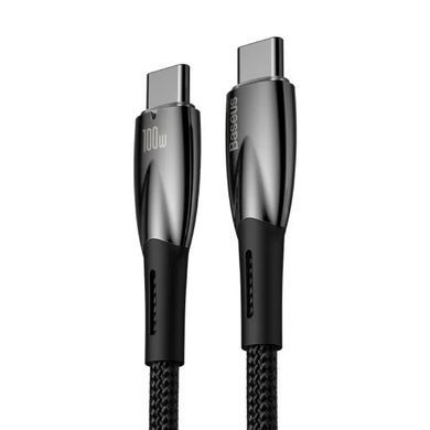 Кабель Baseus Glimmer Series Fast Charging Data Cable Type-C to Type-C 100W 1m Black (CADH000701) [802513]