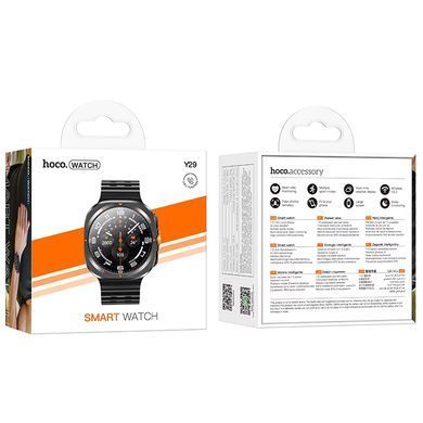 Смарт-годинник HOCO Y29 38mm. 220 mAh Smart sports watch (call version) Black (6942007648516) [802672]