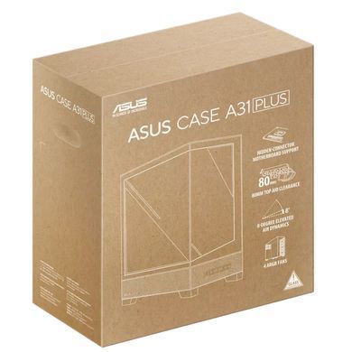 Корпус Asus A31 Plus White Tempered Glass без БЖ (90DC00R3-B19000) [614352]