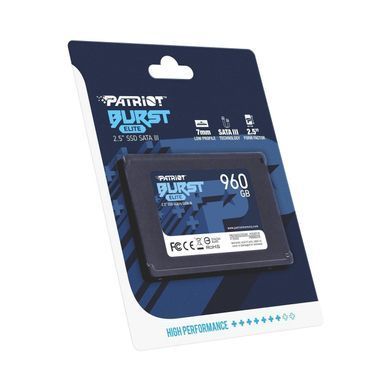 Накопичувач SSD 960GB Patriot Burst Elite 2.5" SATAIII TLC (PBE960GS25SSDR) [611479]