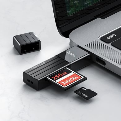 USB-хаб HOCO HB20 Mindful 2-in-1card reader(USB3.0) Black (6931474735218) [802762]