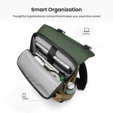 Рюкзак Tomtoc Slash-T64 Flip Laptop Backpack Green 15.6 Inch/18L (T64M1T1GC) [800073]