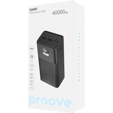 Універсальна мобільна батарея Proove Giant Lite 22.5W 40000mAh Black (PBGI20312201) [603461]