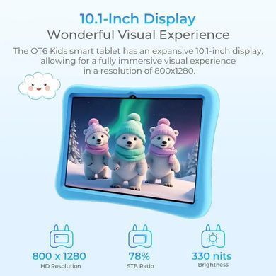 Планшет Oukitel OT6kids 10" HD+ /4GB/64GB/ RK3562 /8000mAh/ 5+2Мп/ WIFI Blue (OT6_Kids_Blue) [405007]