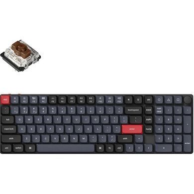 Клавіатура механічна Keychron K17 PRO 100Key, Gateron MX 2.0 Brown, WL/BT/USB-A, QMK, RGB, чорний в центрі (K17P-B3-UA) [103679]