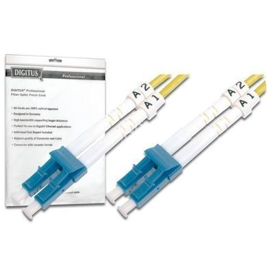 Патч-корд волоконно-оптичний DIGITUS LC/UPC-LC/UPC, 9/125, SM, OS2, duplex, 1м (DK-2933-01) [109917]