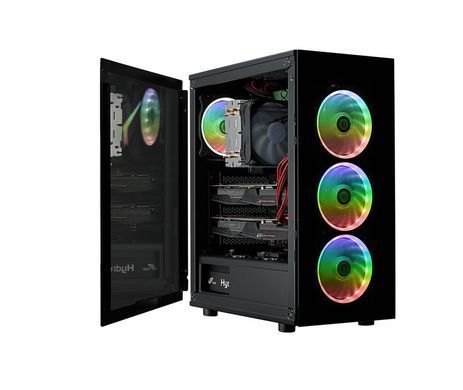 Корпус FSP 2xUSB3.0, fans ARGB F:3x12cm+ARGB R:1x12cm, без БЖ ATX (CMT340) [402918]