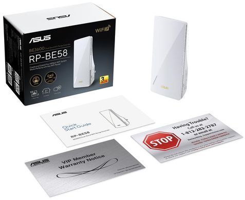 Розширювач покриття WiFi ASUS RP-BE58 AX3000 1xGE LAN, MESH (90IG09J0-MO0C00) [105254]